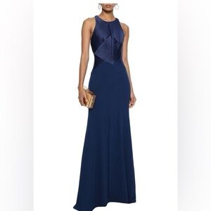Halston Heritage Navy Blue Maxi Dress